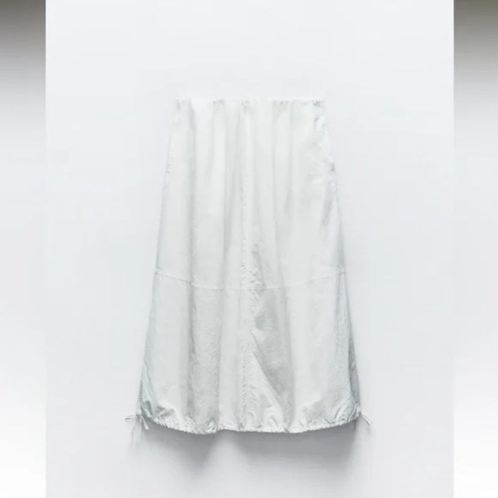 ZARA NYLON BALLOON MIDI SKIRT M - Picture 5 of 8